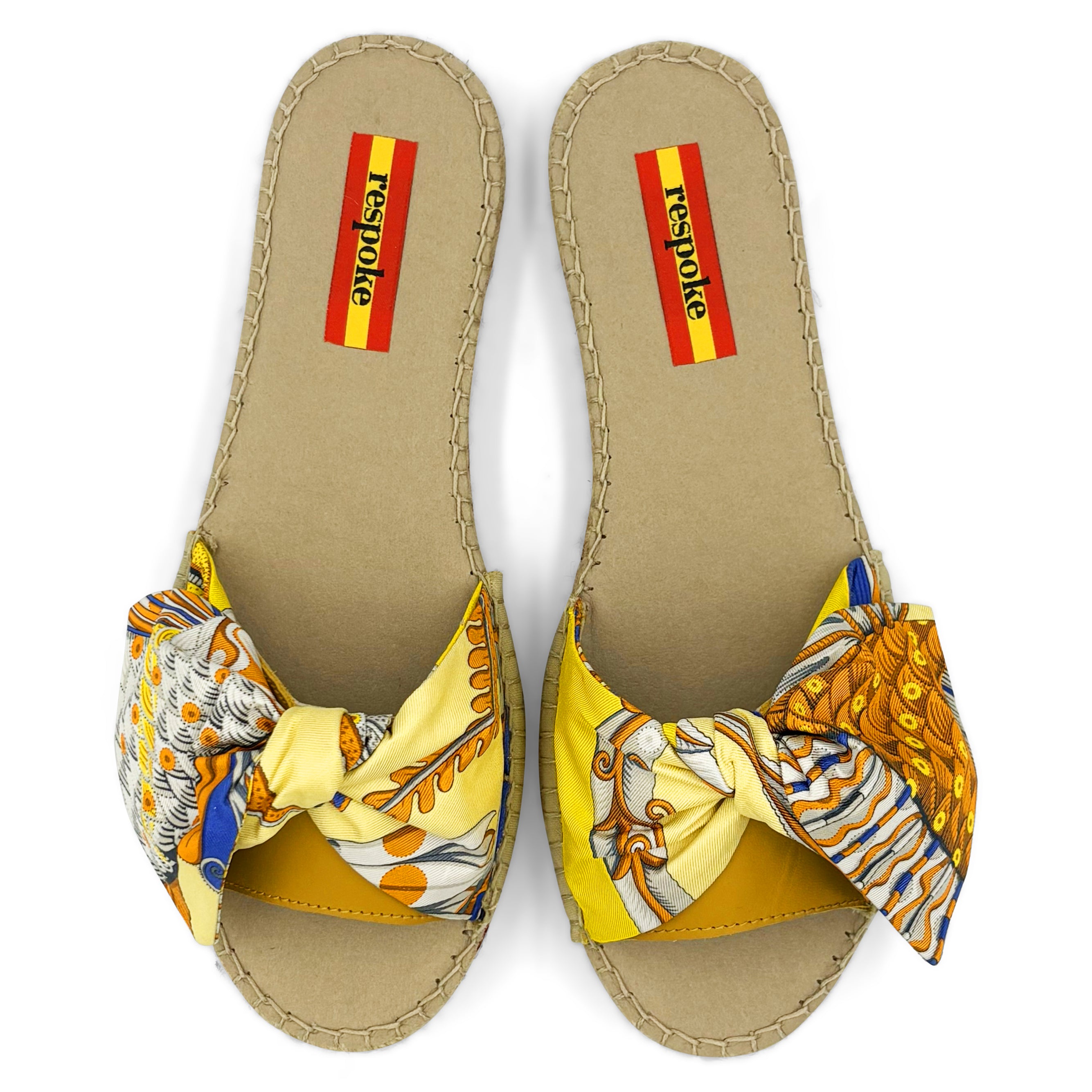 MARINA Yellow Bow Slide Espadrilles