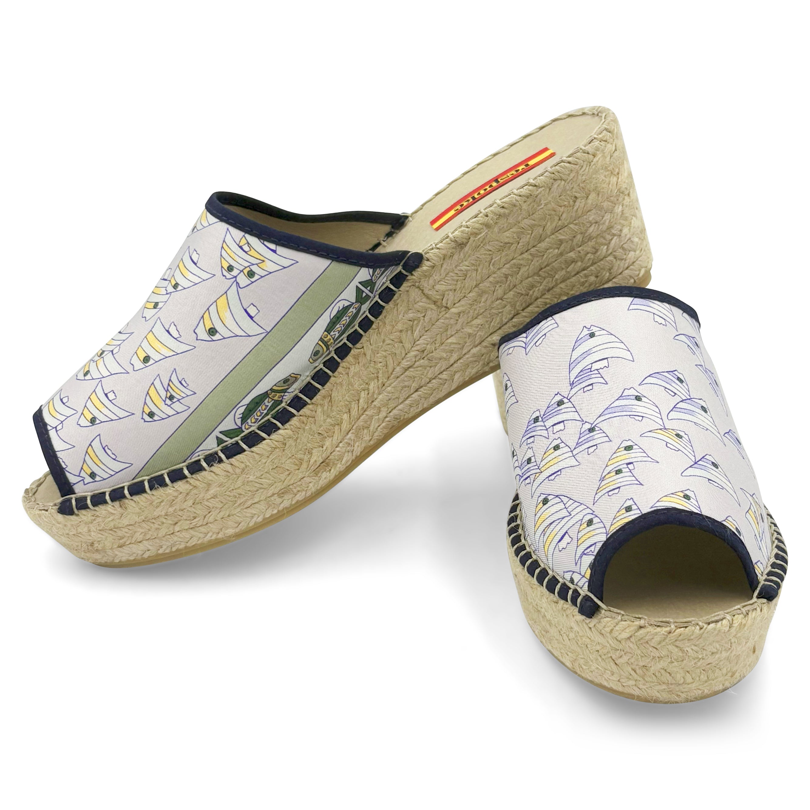 OCEANE Lilac Modern Wedge Espadrilles