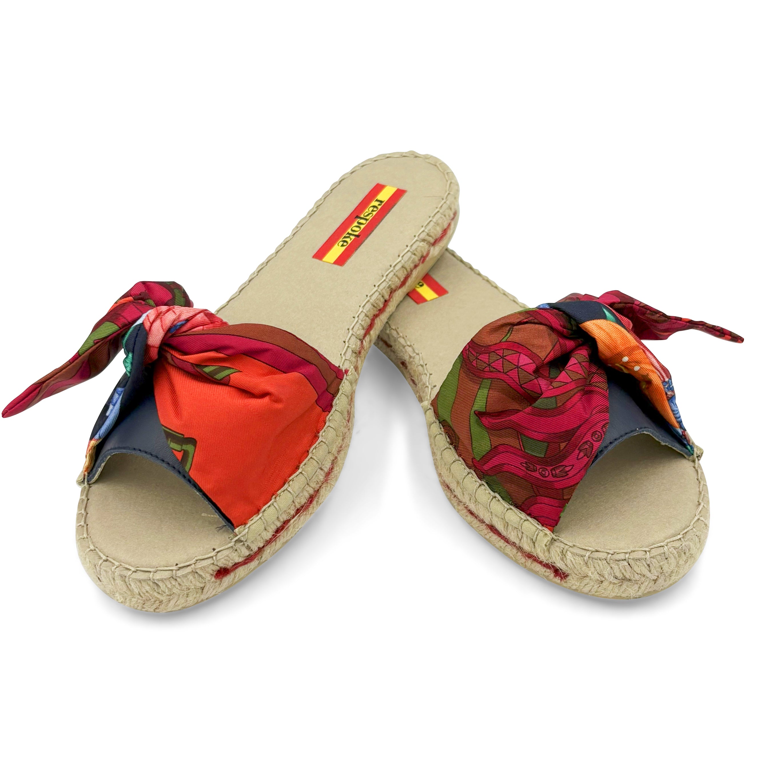 PHOEBUS VERO Red Bow Slide Espadrilles