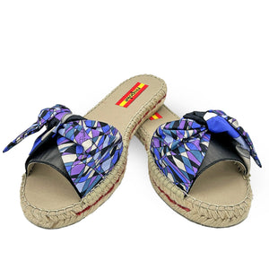 AGGIUNTO RITIRO Purple Bow Slide Espadrilles