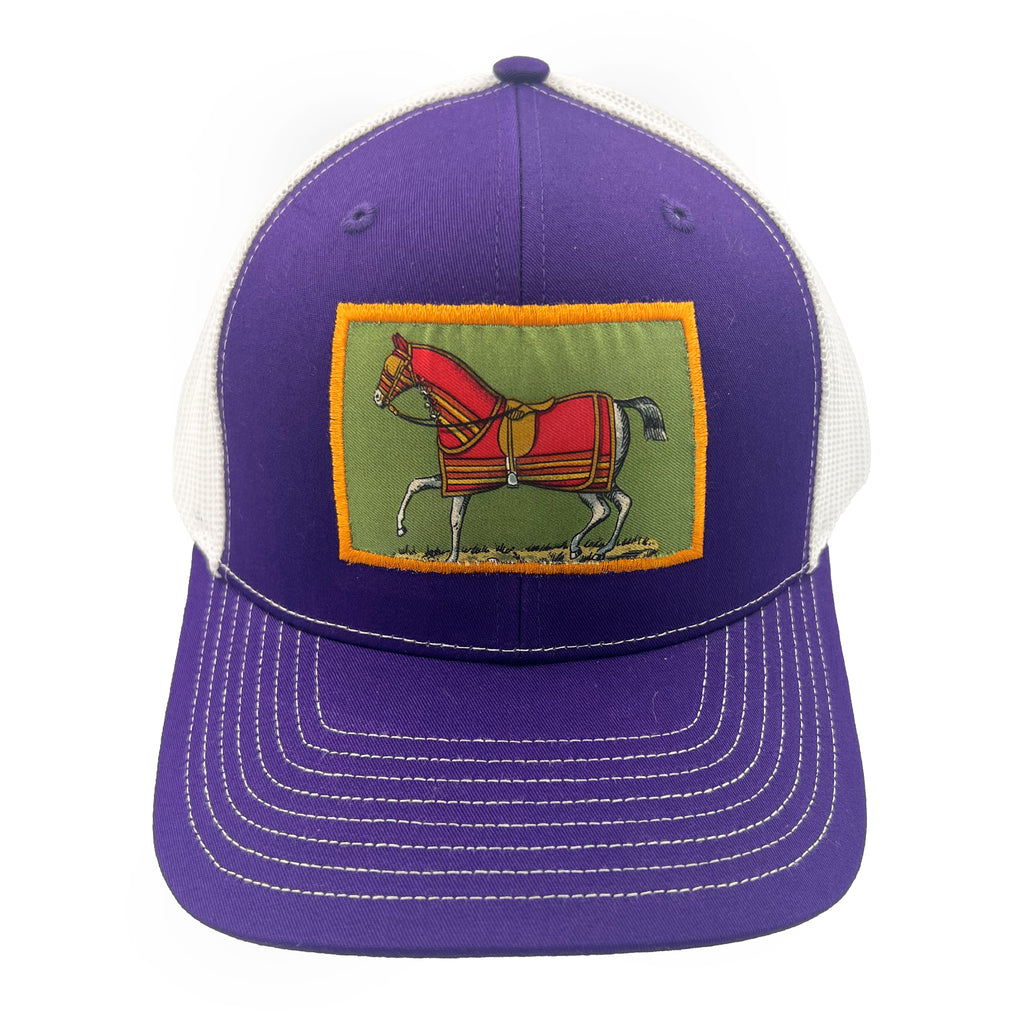 Ball Cap Equestrian - Purple / White