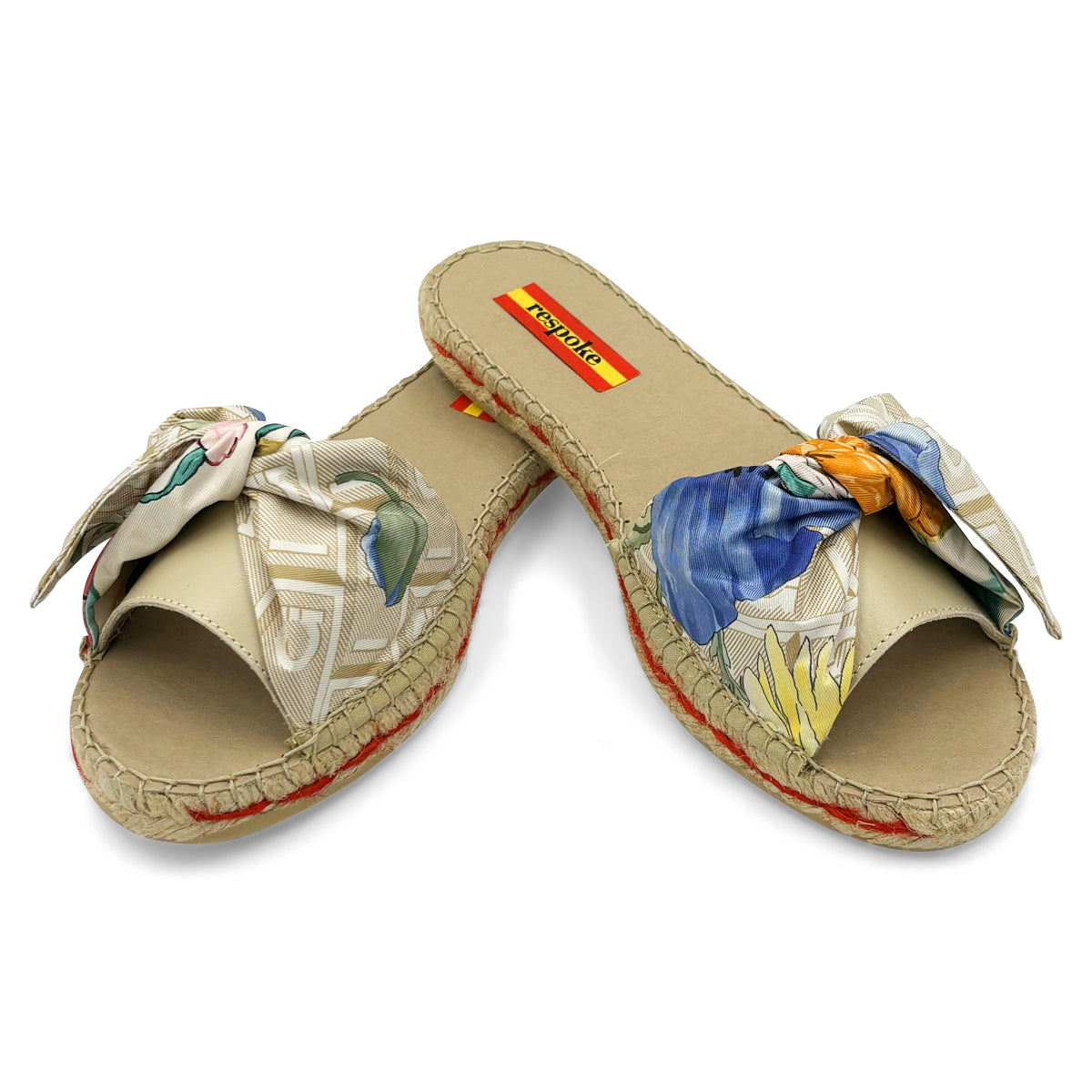 ROSAE FRAMMENTO Cream Bow Slide Espadrilles – Respoke