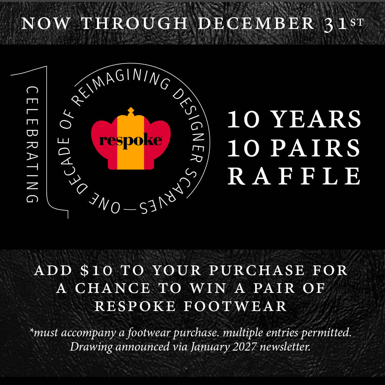 10 Years 10 Pairs Raffle