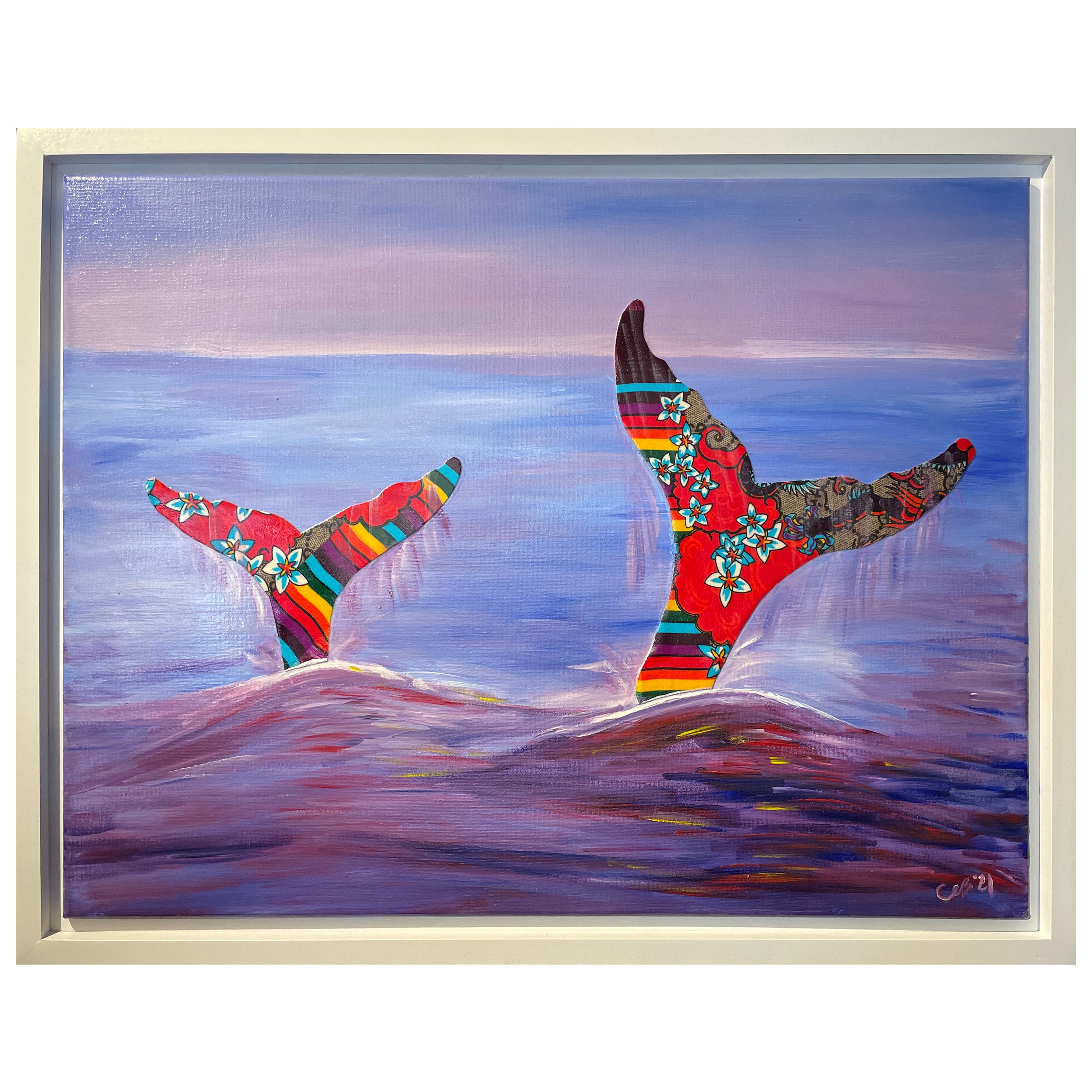 "Whale Tales" Collage - 20x16 Framed