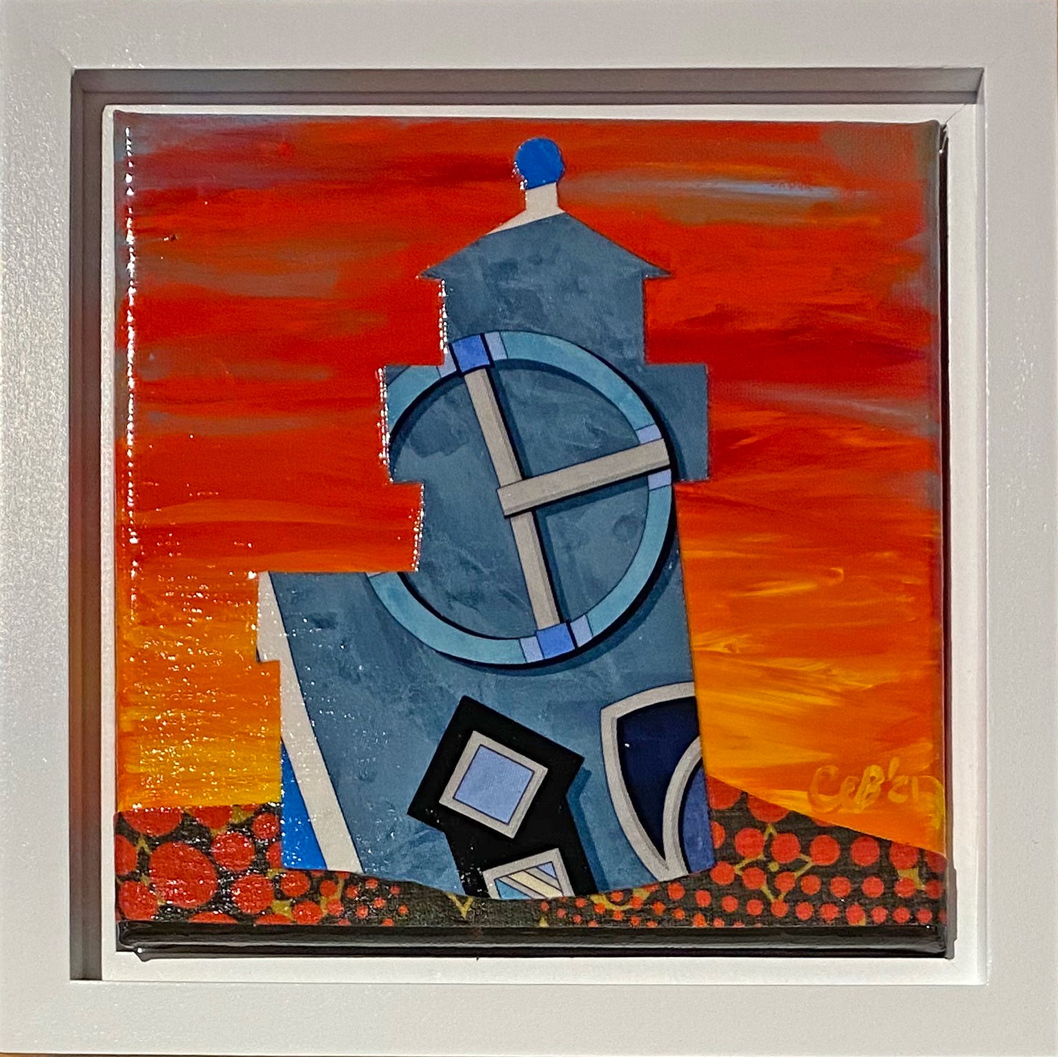 "Brant Point Lighthouse" - 8x8 Framed