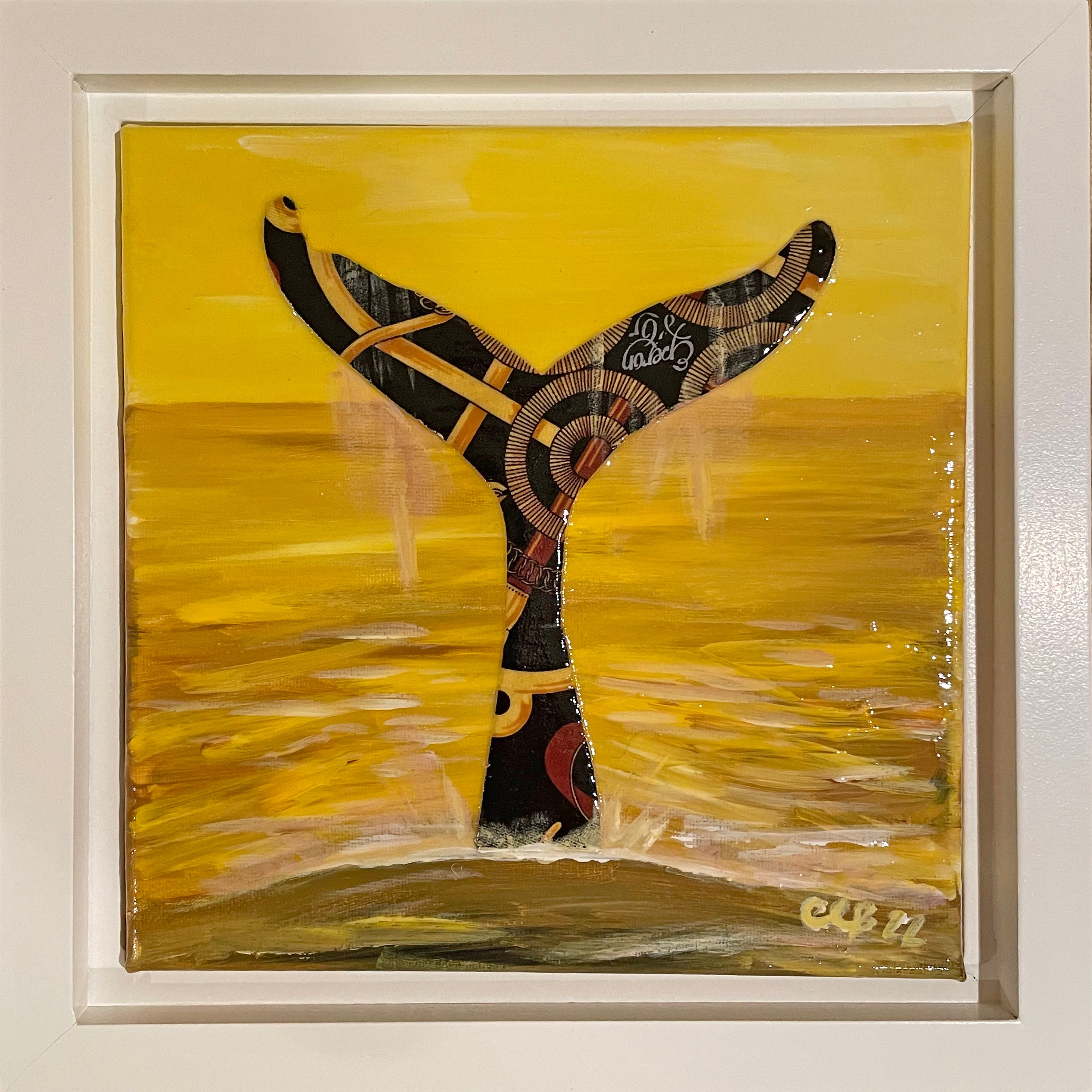 "Whale Tale" - 8x8 Framed