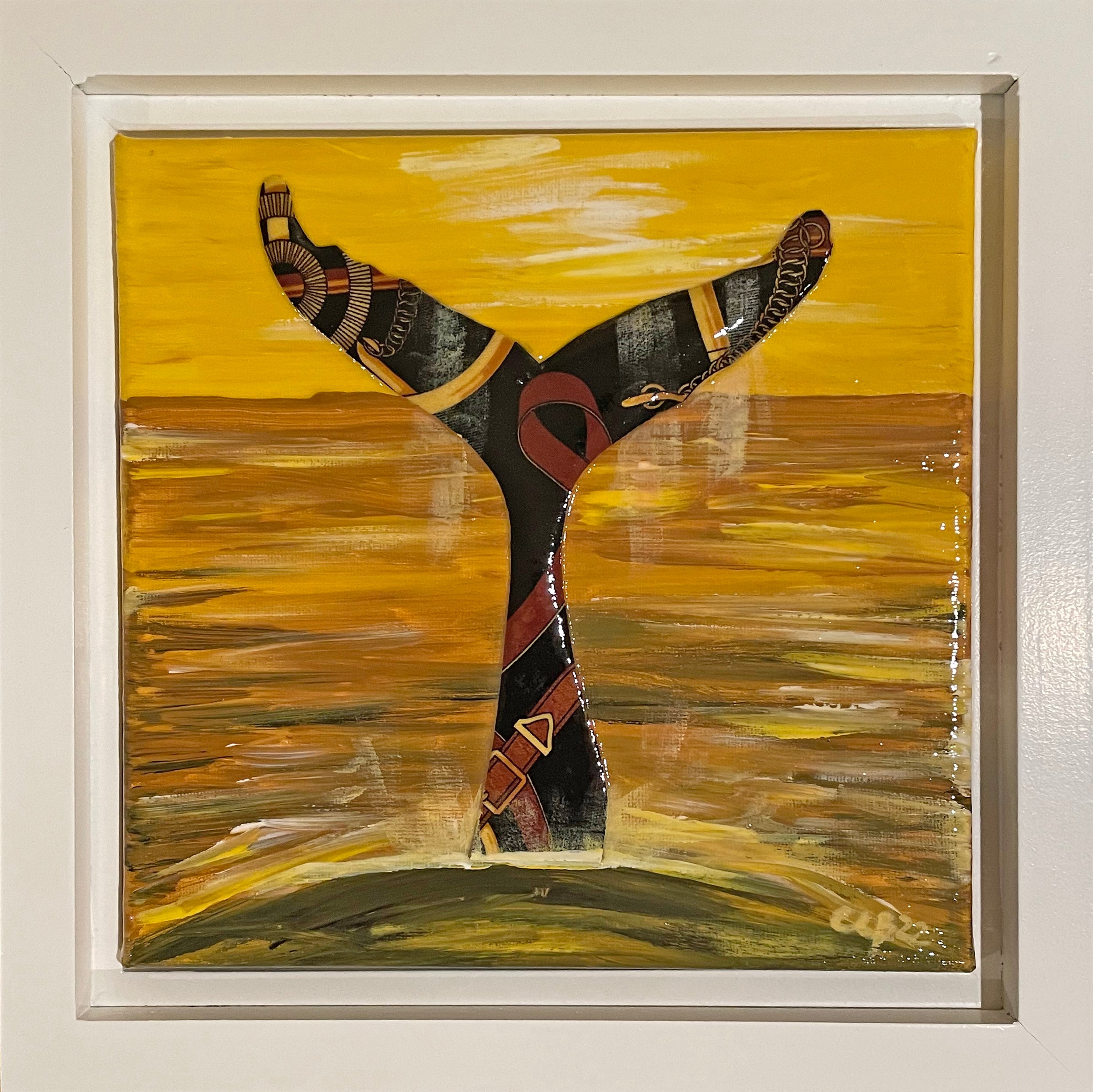 "Whale Tale" - 8x8 Framed