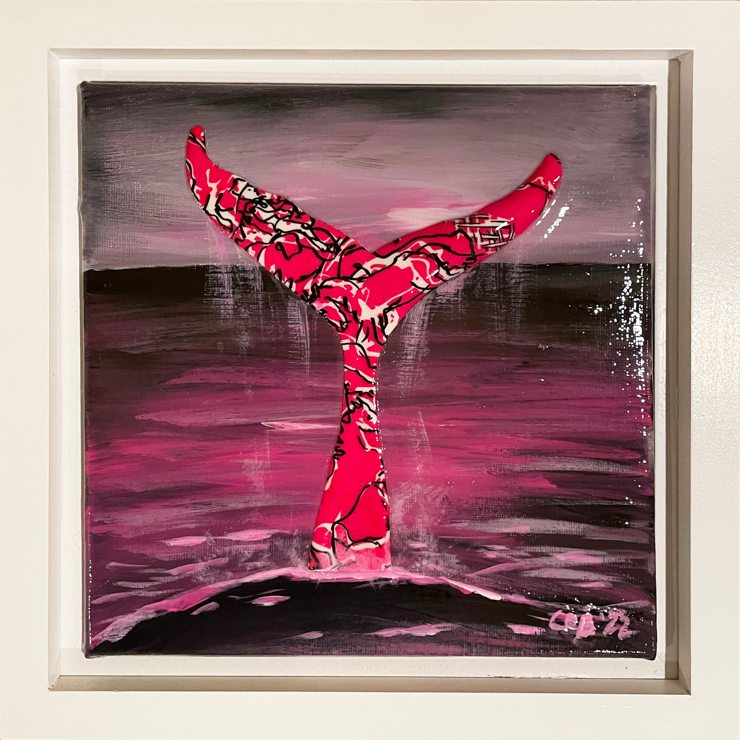 "Whale Tale" - 8x8 Framed