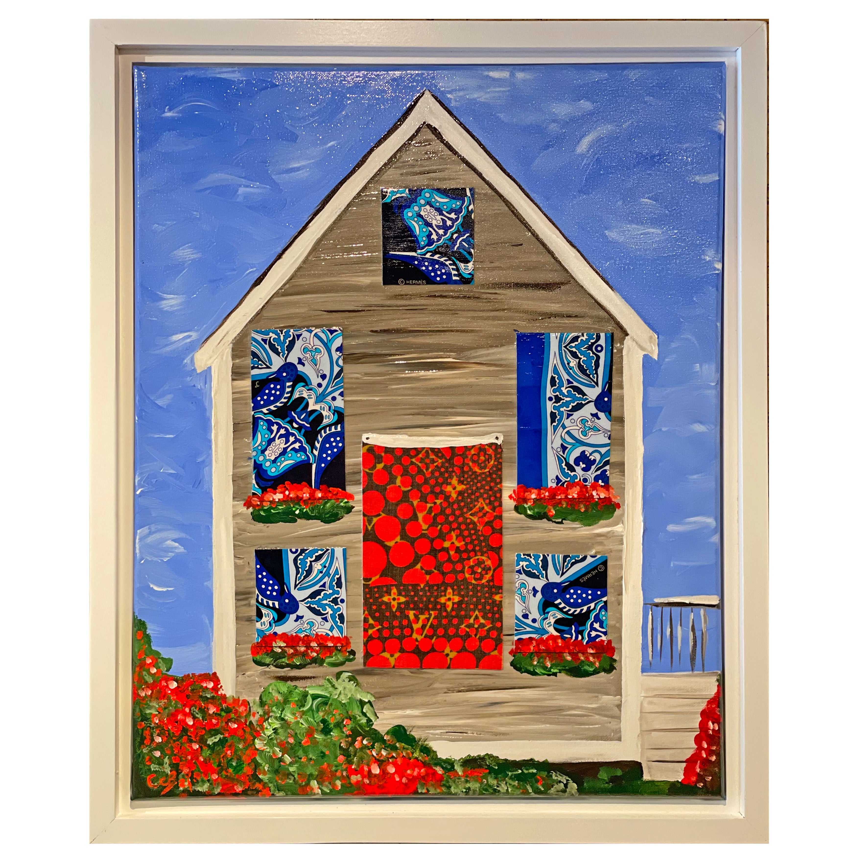 "Flag House" Collage - 16x20 Framed